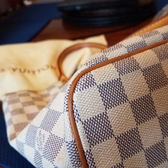 SOLD@! Louis Vuitton Damier Azur Saleya PM Handbag - Picture 3 of 11
